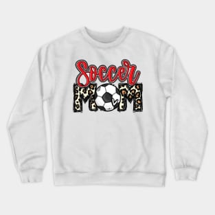 Soccer Mom Red Leopard Crewneck Sweatshirt